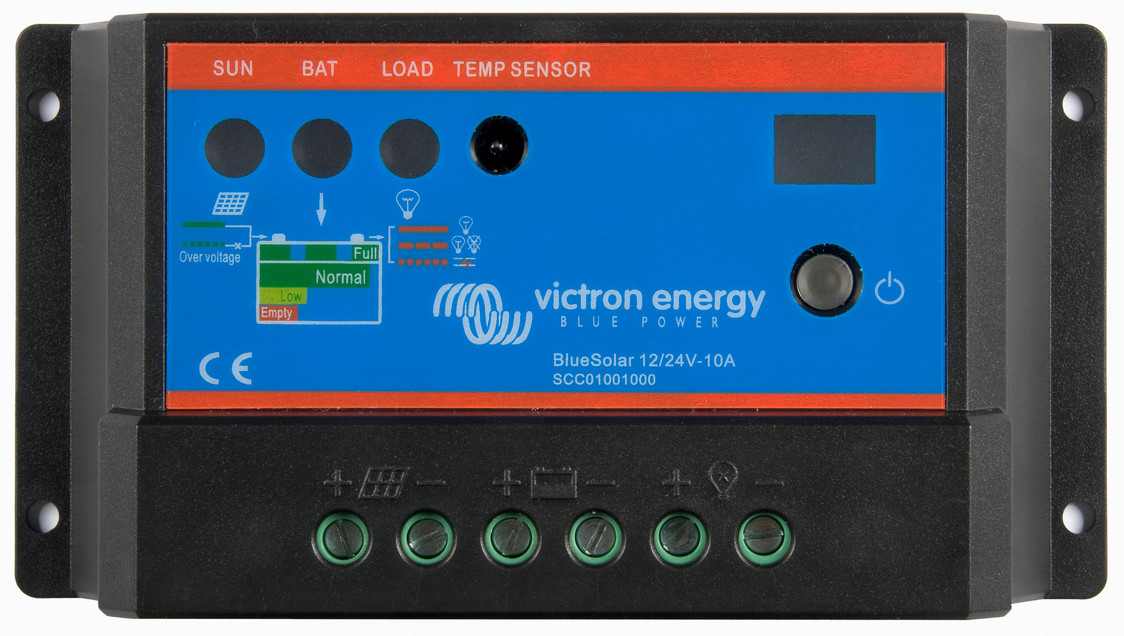 Victron BlueSolar Charge Controller 12/24V-10A. Auto Select Voltage.